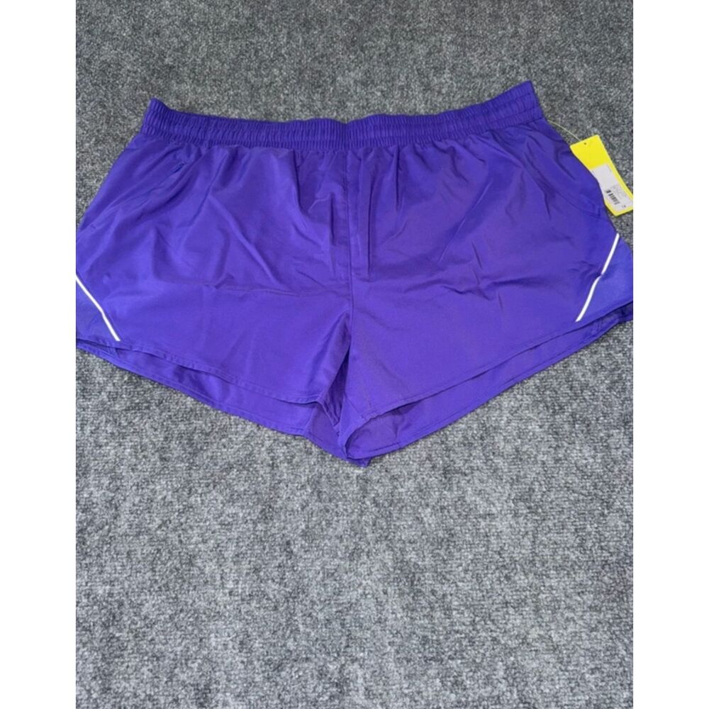 All in Motion Women’s Plus Size 1X Purple Running Athletic Shorts Reflective